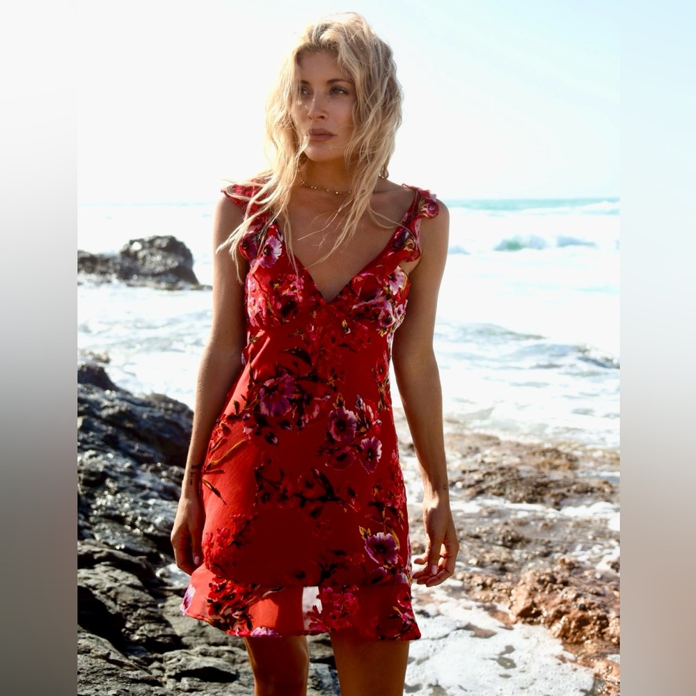 Rat & Boa Romy Silk Floral Mini Dress
